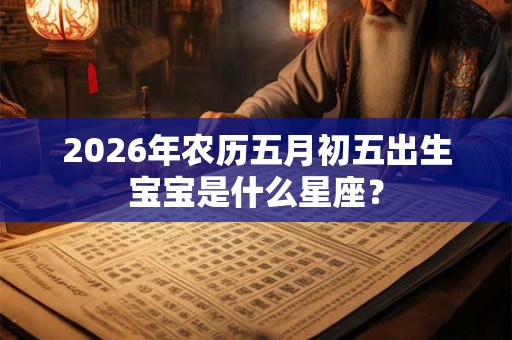 2026年农历五月初五出生宝宝是什么星座？