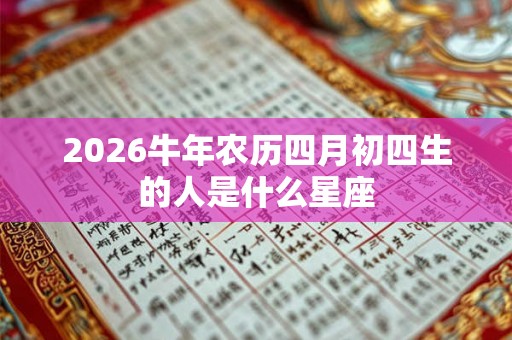 2026牛年农历四月初四生的人是什么星座