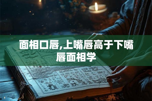 面相口唇,上嘴唇高于下嘴唇面相学