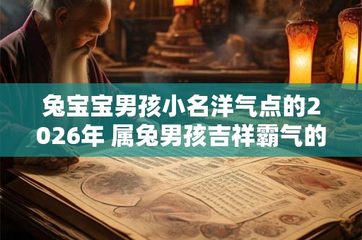 兔宝宝男孩小名洋气点的2026年 属兔男孩吉祥霸气的名字