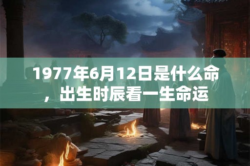 1977年6月12日是什么命，出生时辰看一生命运
