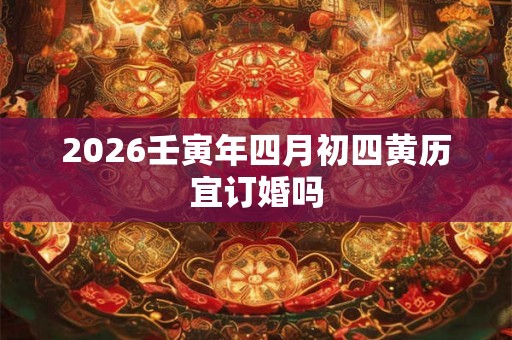 2026壬寅年四月初四黄历宜订婚吗