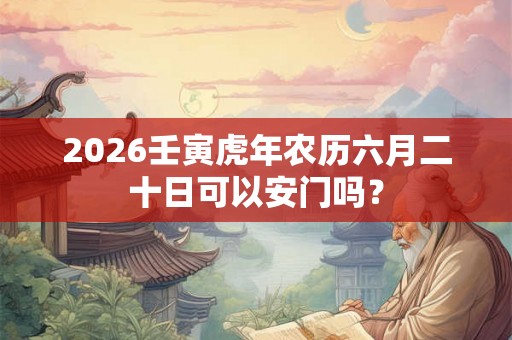 2026壬寅虎年农历六月二十日可以安门吗？