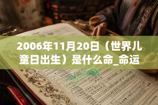 2006年11月20日（世界儿童日出生）是什么命_命运如何
