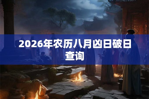 2026年农历八月凶日破日查询
