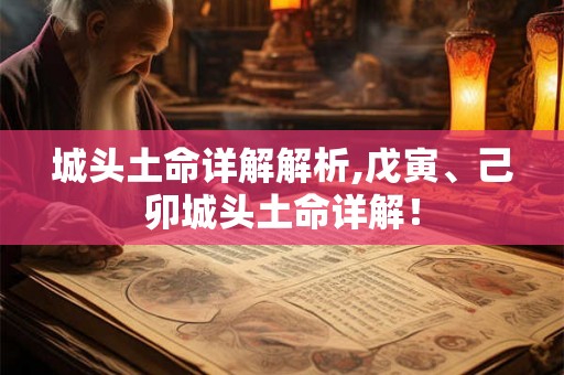 城头土命详解解析,戊寅、己卯城头土命详解！