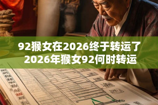 92猴女在2026终于转运了 2026年猴女92何时转运