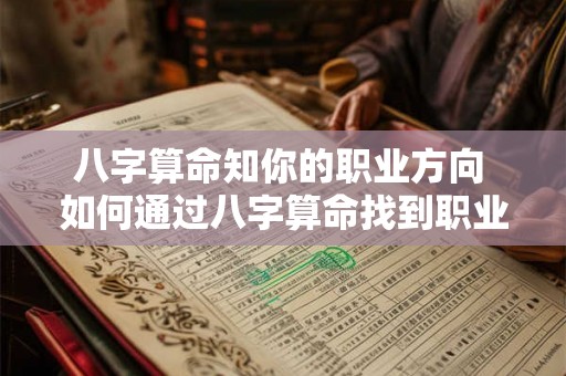 八字算命知你的职业方向 如何通过八字算命找到职业方向