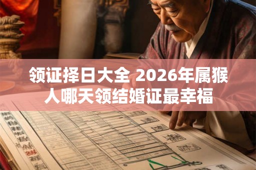 领证择日大全 2026年属猴人哪天领结婚证最幸福