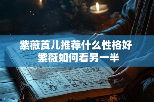 紫薇莨儿推荐什么性格好  紫薇如何看另一半