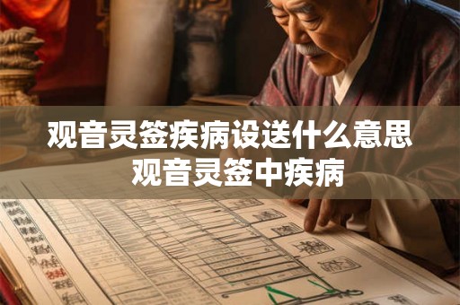 观音灵签疾病设送什么意思  观音灵签中疾病