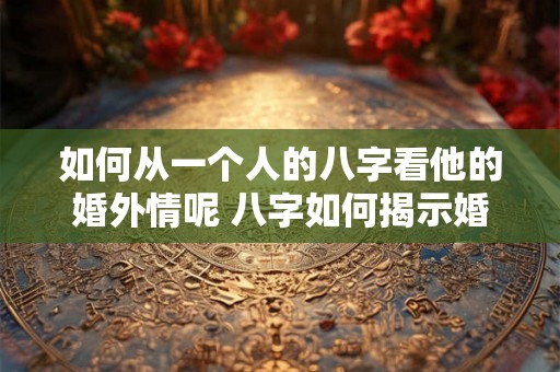 如何从一个人的八字看他的婚外情呢 八字如何揭示婚外情