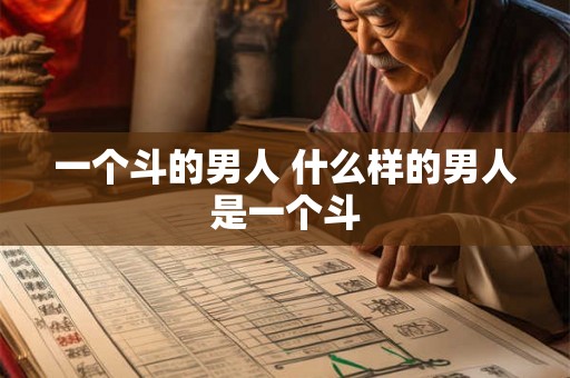 一个斗的男人 什么样的男人是一个斗