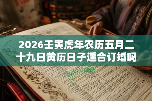 2026壬寅虎年农历五月二十九日黄历日子适合订婚吗? 2026壬寅虎年农历五月二十九日黄历日子适合订婚吗?