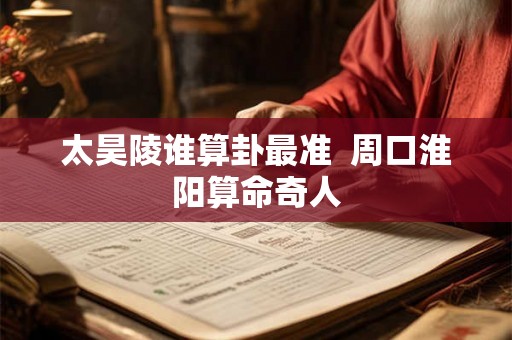 太昊陵谁算卦最准  周口淮阳算命奇人