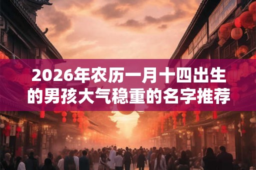 2026年农历一月十四出生的男孩大气稳重的名字推荐 2026年农历一月十四出生的男孩大气稳重的名字推荐