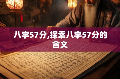 八字57分,探索八字57分的含义