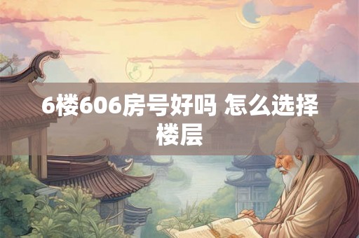 6楼606房号好吗 怎么选择楼层