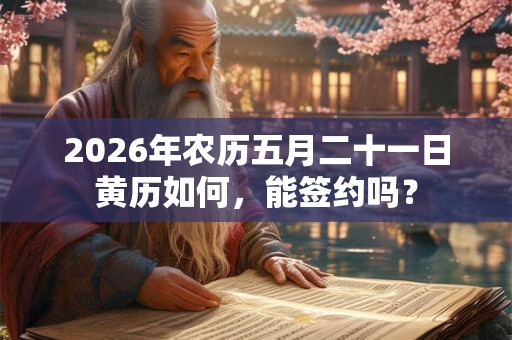 2026年农历五月二十一日黄历如何，能签约吗？