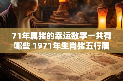 71年属猪的幸运数字一共有哪些 1971年生肖猪五行属什么