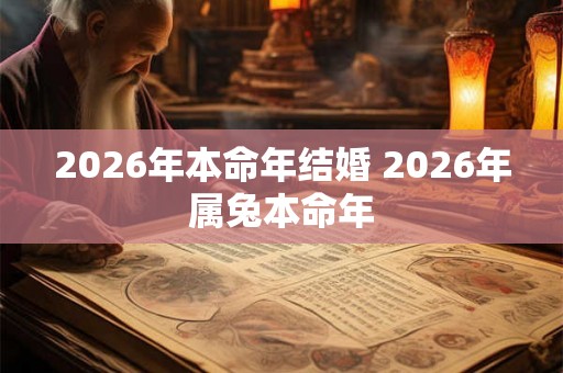 2026年本命年结婚 2026年属兔本命年