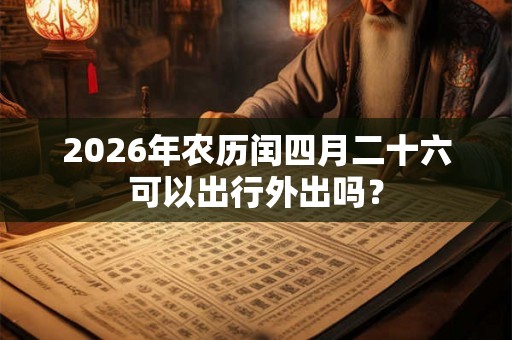 2026年农历闰四月二十六可以出行外出吗？