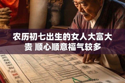 农历初七出生的女人大富大贵 顺心顺意福气较多