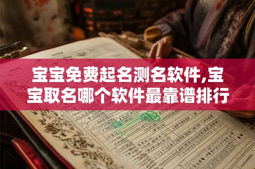 宝宝免费起名测名软件,宝宝取名哪个软件最靠谱排行？