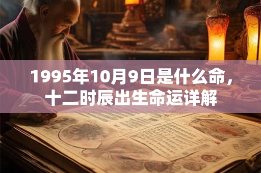 1995年10月9日是什么命,十二时辰出生命运详解 1995年10月9日是什么命,十二时辰出生命运详解