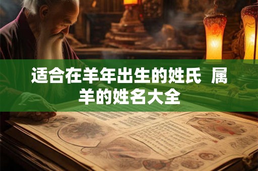 适合在羊年出生的姓氏  属羊的姓名大全