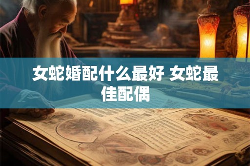 女蛇婚配什么最好 女蛇最佳配偶