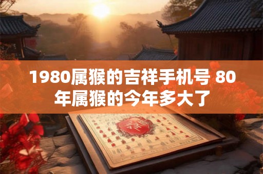 1980属猴的吉祥手机号 80年属猴的今年多大了