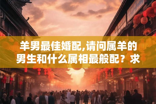 羊男最佳婚配,请问属羊的男生和什么属相最般配？求详解。