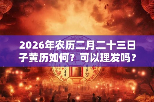 2026年农历二月二十三日子黄历如何？可以理发吗？