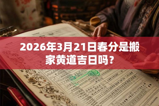 2026年3月21日春分是搬家黄道吉日吗？