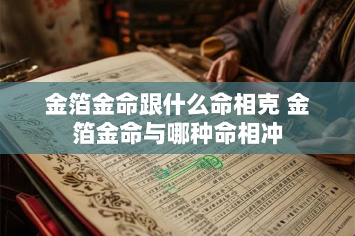 金箔金命跟什么命相克 金箔金命与哪种命相冲
