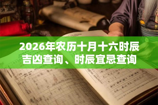 2026年农历十月十六时辰吉凶查询、时辰宜忌查询