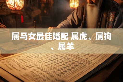 属马女最佳婚配 属虎、属狗、属羊 属马女最佳婚配 属虎、属狗、属羊