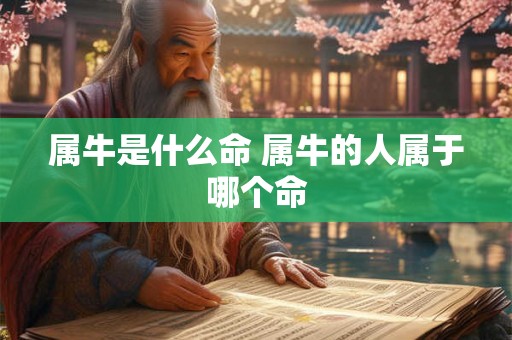 属牛是什么命 属牛的人属于哪个命 属牛是什么命 属牛的人属于哪个命