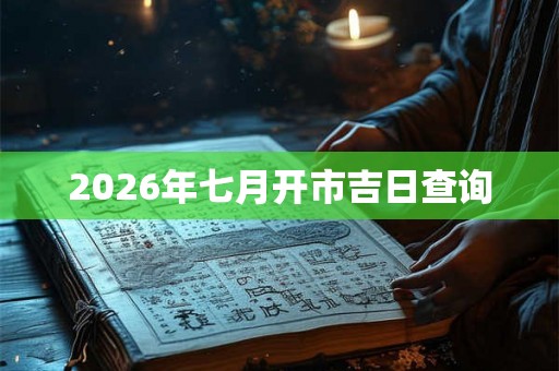 2026年七月开市吉日查询