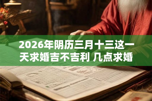 2026年阴历三月十三这一天求婚吉不吉利 几点求婚好