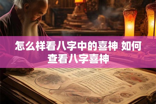 怎么样看八字中的喜神 如何查看八字喜神