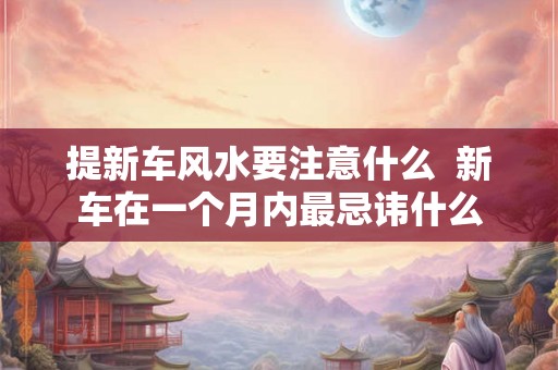 提新车风水要注意什么  新车在一个月内最忌讳什么