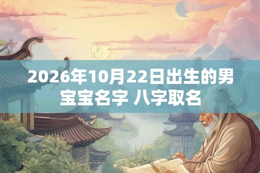 2026年10月22日出生的男宝宝名字 八字取名 2026年10月22日出生的男宝宝名字 八字取名