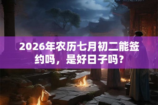 2026年农历七月初二能签约吗，是好日子吗？