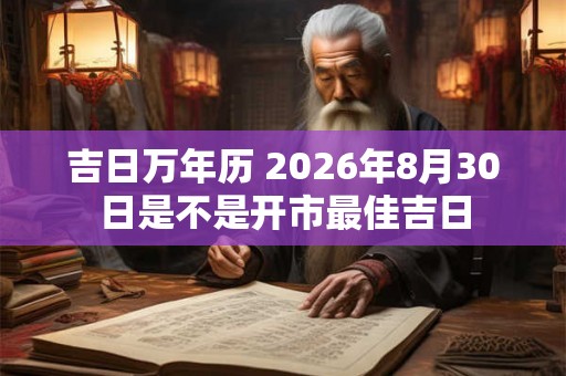 吉日万年历 2026年8月30日是不是开市最佳吉日