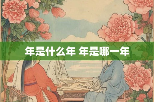 年是什么年 年是哪一年