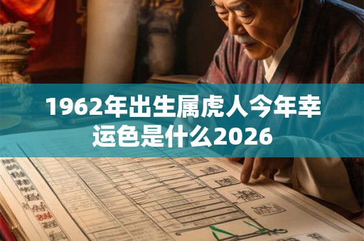1962年出生属虎人今年幸运色是什么2026 1962年出生属虎人今年幸运色是什么2026