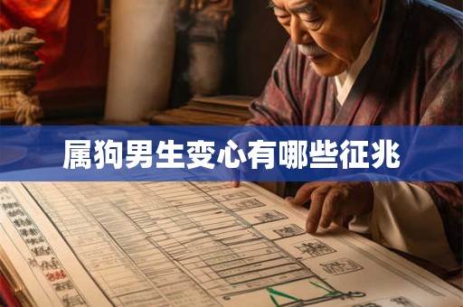 属狗男生变心有哪些征兆
