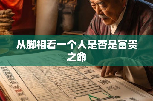 从脚相看一个人是否是富贵之命